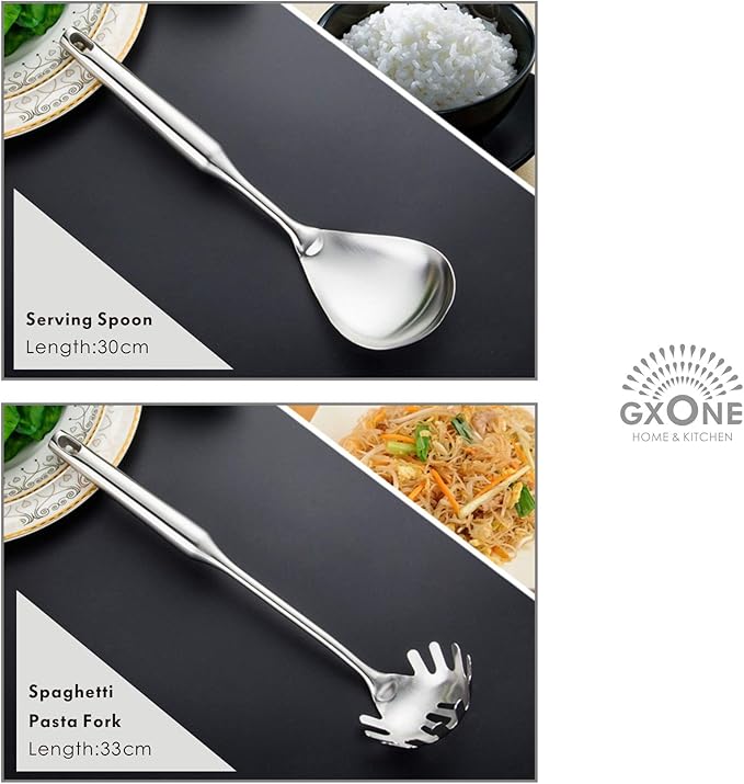 Cooking Utensils Set,6 PCS with Utensils Holder,304 Stainless Steel