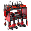 CCCEI Wall Mount Modular Tool Charging Organizer, Red, 1 Pack, 3 Tier.