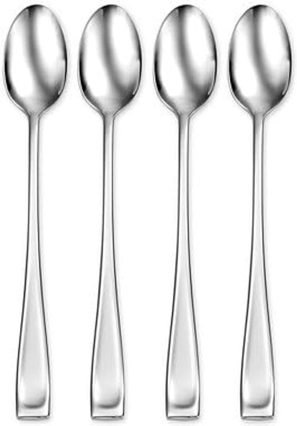 Oneida Moda Iced Tea Spoons Silverware Set for 4, Flatware