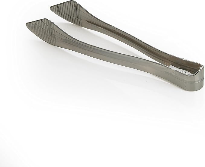 PARTY BARGAINS 8.5″ Silver Plastic Serving Tongs 24-Pack – Heavy-Duty Disposable & Reusable Kitchen Tongs for Parties BBQ Buffet Salad Appetizers Catering