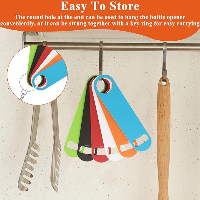 QTLCOHD 24 Pack Flat Bottle Opener 7 Inch