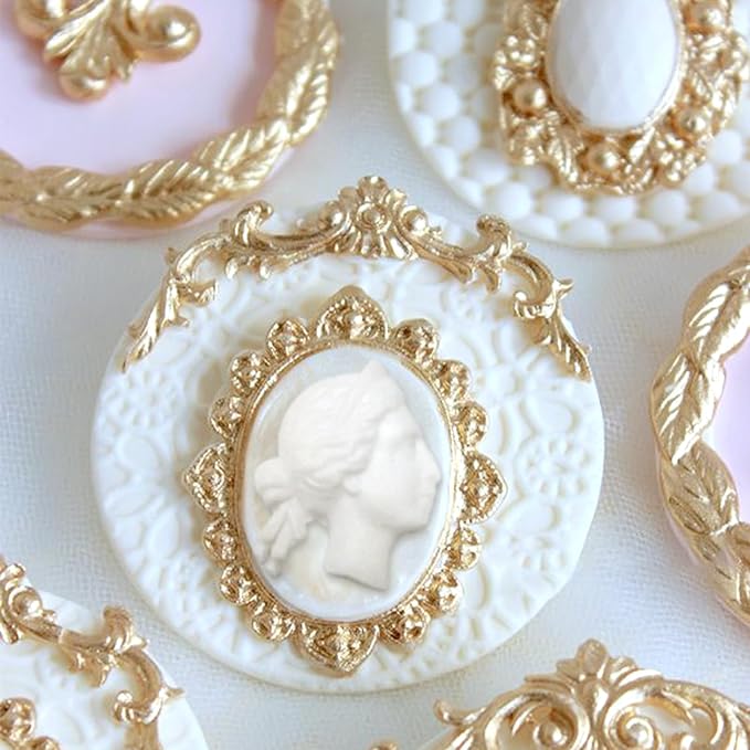 Baroque Style Silicone Molds 2-Count Plaque and Object Labels for Crafts