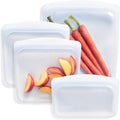 Stasher Premium Reusable Silicone Food Storage Bags, 4-Pack, Clear