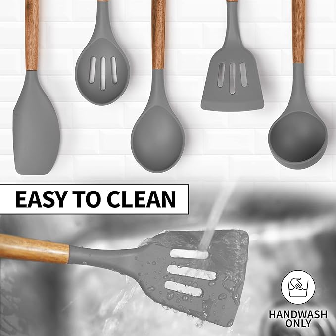 Zulay Kitchen 5 Piece Silicone Utensil Set