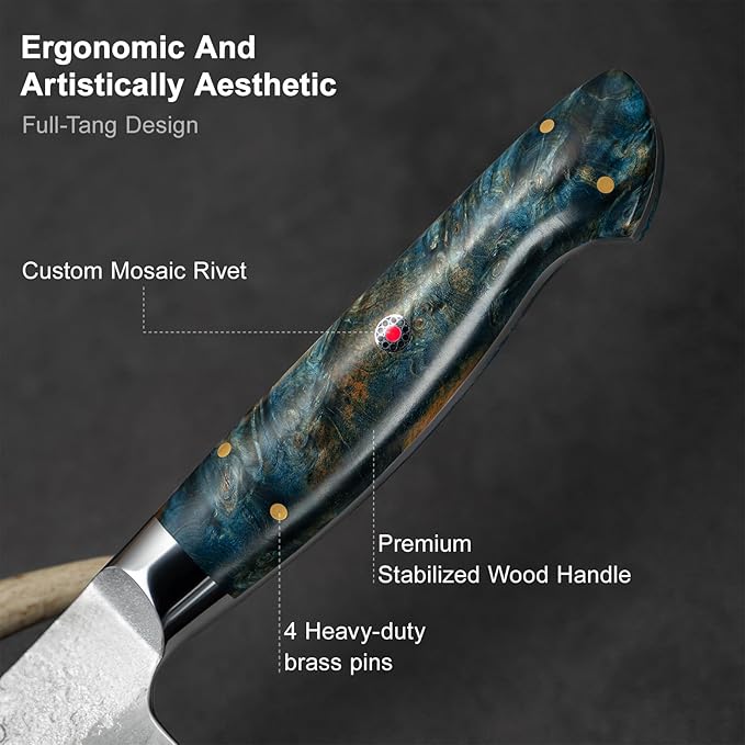 KAWAHIRO 8.27" Japanese Chef Knife, SG2 Powder Steel Gyuto, Hand Forged