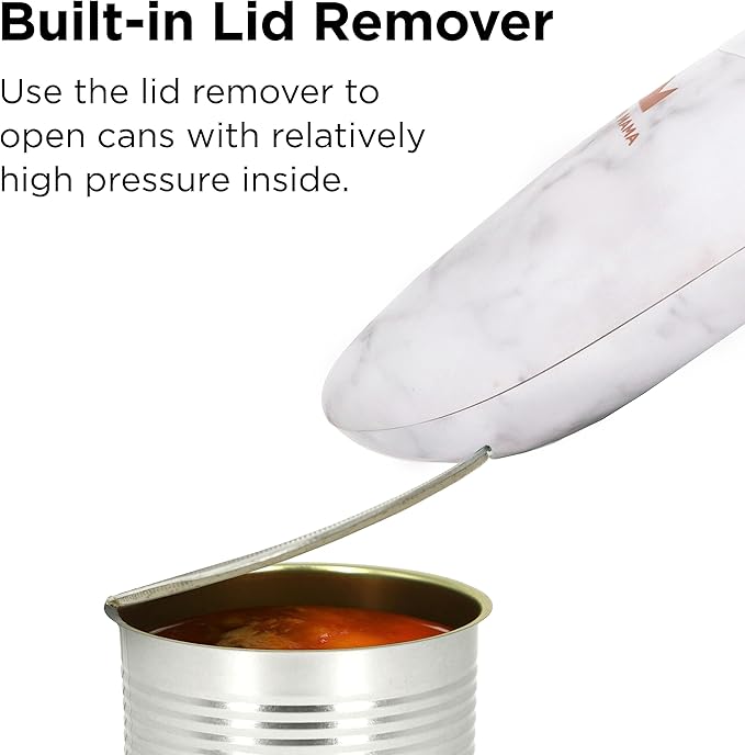 Kitchen Mama Auto 2.0 Electric Can Opener, Marble White
