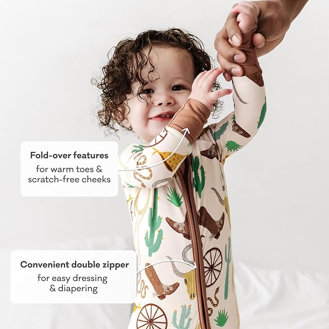 Little Sleepies Baby Pajamas, Caramel Ready to Rodeo, 3T