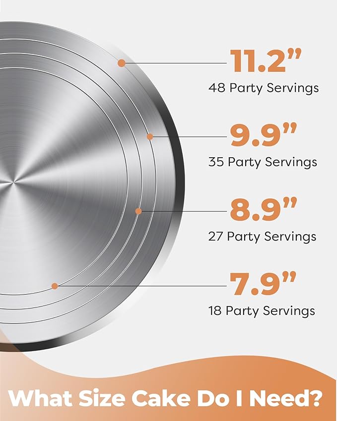 Kootek Aluminum Cake Stand Turntable for Party, Base Giratoria Para Pastele