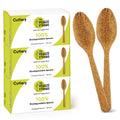 Premium Quality 100% Biodegradable Spoons Made of Vegetable Fibers, 300 PCS of 6.7” Long Heavy-Duty and Splinter Free Eco-Friendly Spoons, Perfect Sustainable Cutlery for All Types of Occasions