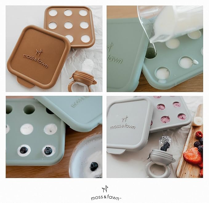 Moss and Fawn Ice Cube Tray - Breast Milk Popsicle Mold - Foliage
