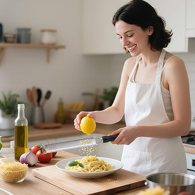 Lemon Zester & Cheese Grater, Premium Stainless Steel Citrus Zesting Tool