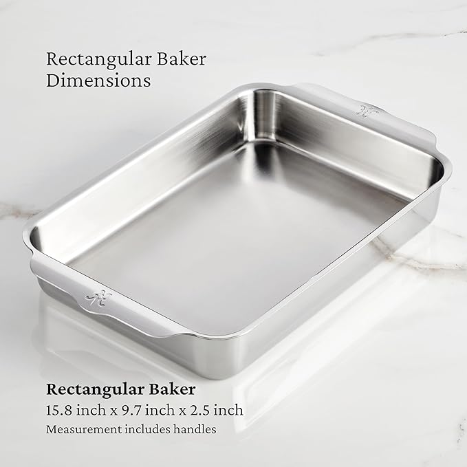 Hestan Provisions OvenBond – 5-Piece Tri-ply Stainless Steel Ovenware Baking Sheet Set