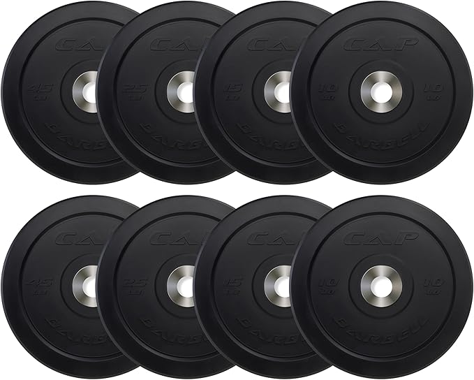 CAP 190lb Pro Olympic Bumper Plate Weight Set