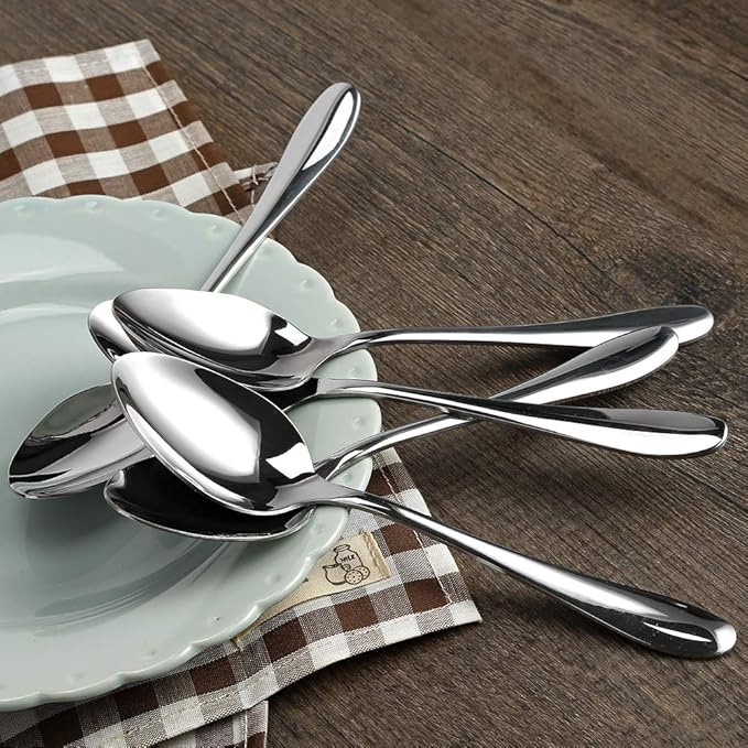 Eslite 12-Piece Tablespoons,Stainless Steel Extra-Large Dinner Spoons Set,7.8-Inches