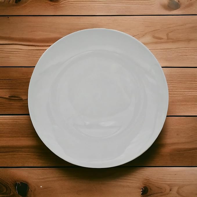 Festcool 14" White Porcelain Serving Platters Plate, Set of 2