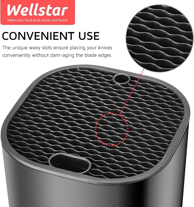 Universal Knife Block Holder, WELLSTAR Space Saver for Kitchen