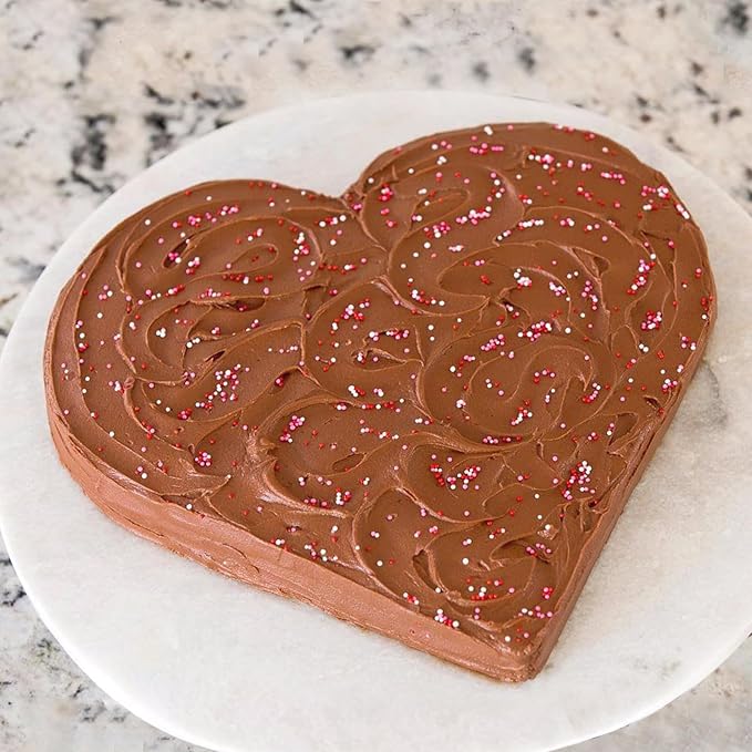 kefyixc 10 Inch Heart Shaped Cake Pans,2 Inch Deep,Aluminum Heart Shaped Cake Pan,Safe Oven,Suitable for party, birthday, gathering, other occasions cake (10 x 2 Inch,Set of 2)