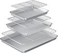 Baking Sheet with Cooling Wire Rack Set - Stainless Steel Baking Sheet Pan