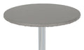 Yourtablecloth Heavy Duty Vinyl Round Fitted Tablecloth (Table Cover) with Flannel Backing Vibrant Colors Elasticized Tablecloth Great for Indoor and Outdoor Dining and Playing Cards 48” Grey