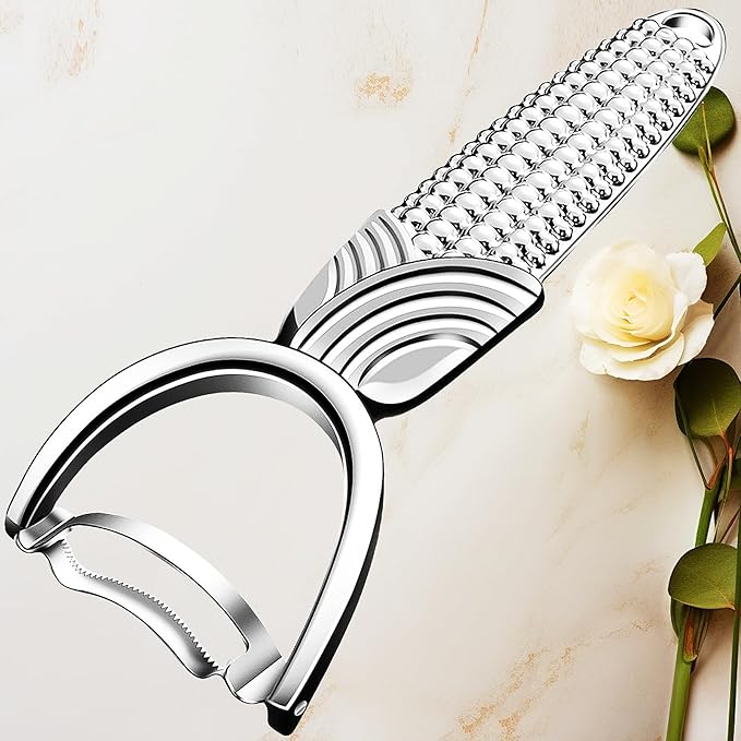 Maxjoy Corn Peeler & Cob Stripper, Stainless Blade for Corn on the Cob