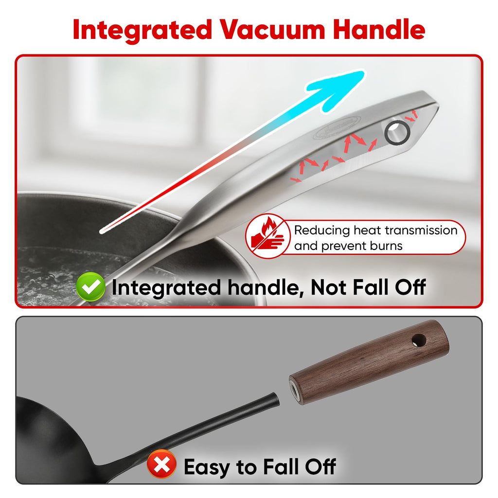 Newness 4 Pcs Cooking Utensils Set, 304 Stainless Steel Kitchen Utensils Set, Metal Kitchen Accessories, Include Soup Ladle, Slotted Skimmer Spoon, Spaghetti Spoon and Spatula, Dishwasher Safe