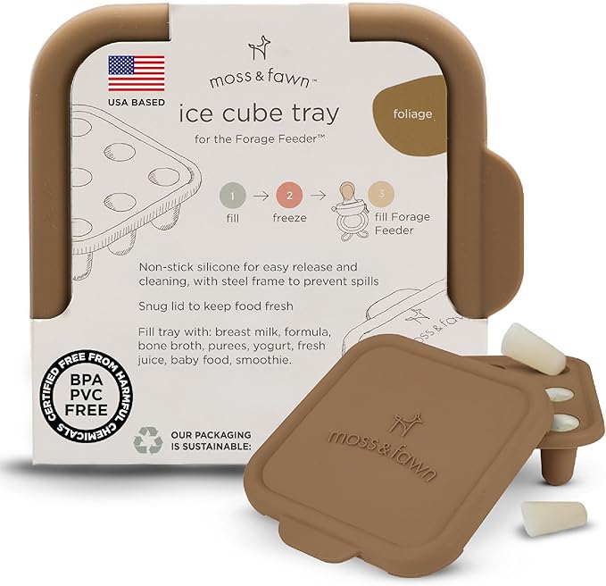 Moss and Fawn Ice Cube Tray - Breast Milk Popsicle Mold - Foliage
