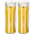 ZENS Glass Spaghetti Storage Container, 65oz Tall Glass Jars Set of 2