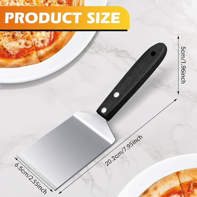 20 Pcs Small Pizza Spatula Bulk for Brownie Cookie Kitchen Serving,Black