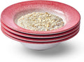 Portmeirion Potter's Mist Oatmeal Bowl - Red, Set of 4