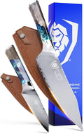Dalstrong Valhalla 2-Piece Knife Set — 8" Chef + 3.5" Paring — 9CR18MOV HC Steel (8–12° Edge), Unique Wood + Resin Handles — For Apartment Kitchens, Gifts & First Serious Sets
