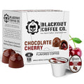 Blackout Coffee Chocolate Cherry Flavored Coffee Pods – Premium Roasted, Smooth Taste, Guilt-Free Indulgence – 18 Count Single-Serve Coffee Pods.