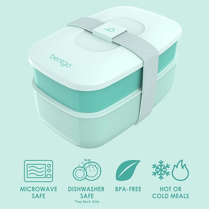Bentgo Classic Stackable 3-Compartment Adult Bento-Style Lunch Box