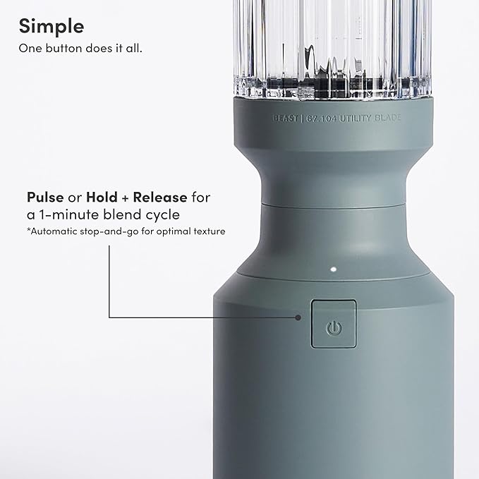Beast Mighty 850 Plus Personal Blender, XL Vessel, Mist, 850W