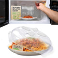 HOVER COVER Magnetic Microwave Splatter Cover for Food - 12" - Ivory White