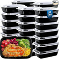 vivigu Meal Prep Containers Reusable 50 Pack - 28 oz Food Containers with Lids-Food Storage Containers with Lids, 28 oz -Take Out Disposable,BPA Free - Dishwasher & Freezer Safe