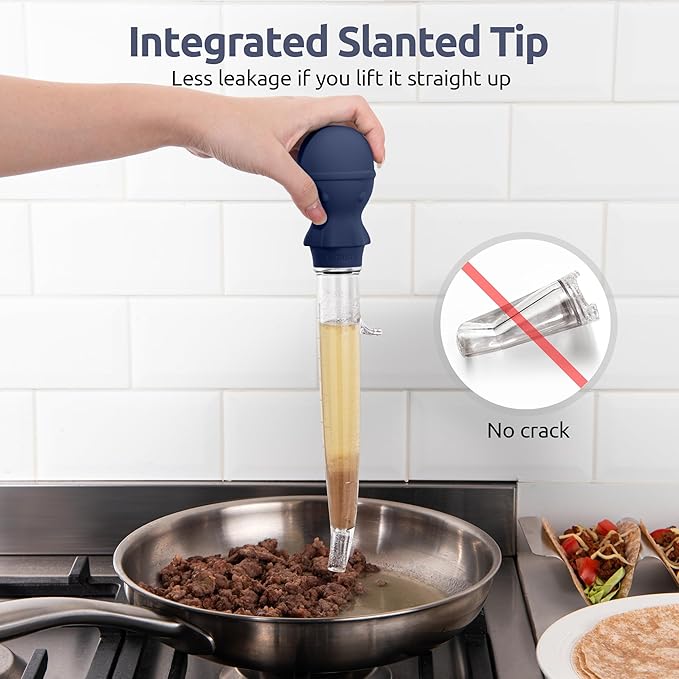 U-Taste Turkey Baster for Cooking, Basting Bulb with Brush, Midnight Blue