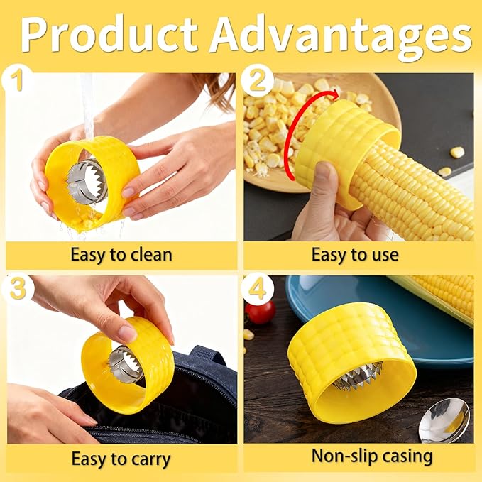 Corn Peeler for Corn on the Cob Remover,Corn Stripping Corn Kernel Remover Tool,Corn Shucker Corn Peeler Corn Cob Stripper Tool For Home Kitchens,Restaurant Chefs