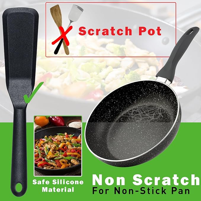 Egg Spatula is Heat Resistant Non-Stick Pancake Spatula - Silicone Spatula is used as an Omelette Spatula for Cooking.