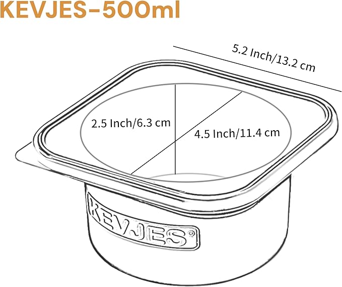 KEVJES Stackable Silicone Artisan Pizza Dough Proofing Containers with Lids (2 Yellow+2 Space Gray)