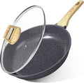GiPP Nonstick Frying Pan Skillet - 11" White Granite Non Stick Pans, Omelette Pan with Heat-Resistant Handle, Compatible with All Stovetops, PFOA Free