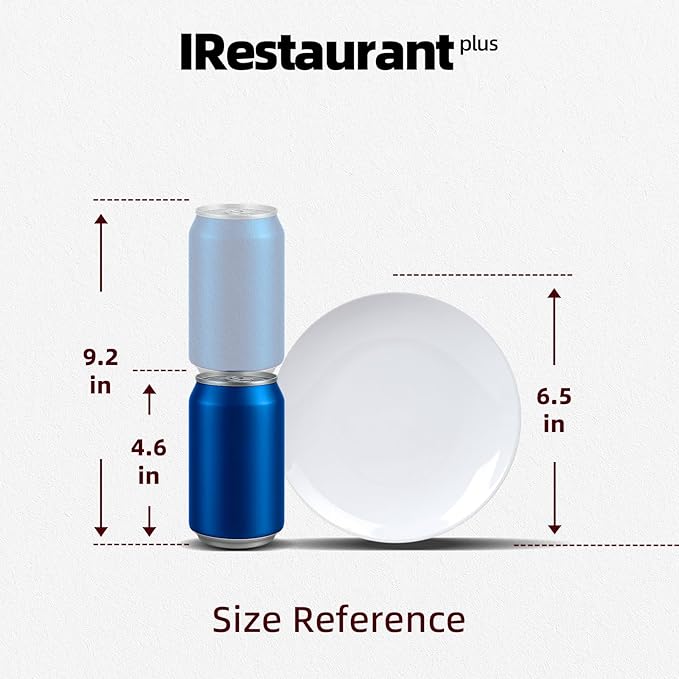 IRESTAURANT PLUS Stoneware Coupe Commercial Grade Dinnerware Bright White, Plate 6.5", Case of 36