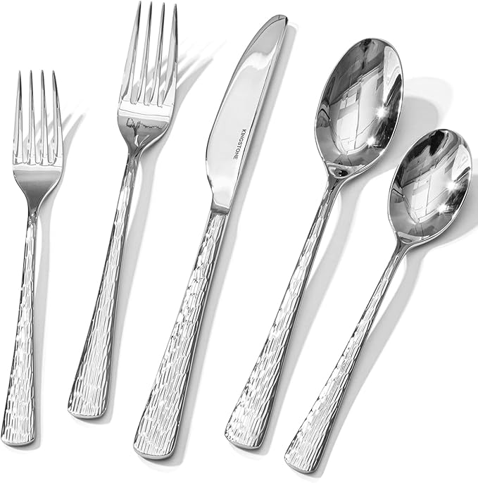Silverware Set for 4, 20 Piece Flatware Set, 18/10 Stainless Steel
