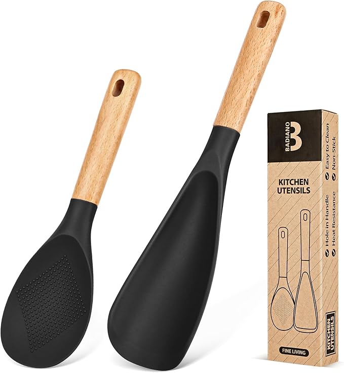 Badiano Cooking Spoon and Rice Scooper for Nonstick Cookware,Multi-function