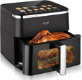 KINSING 10.6 QT Air Fryer, 9-in-1 XL Large Capacity with Visible Window