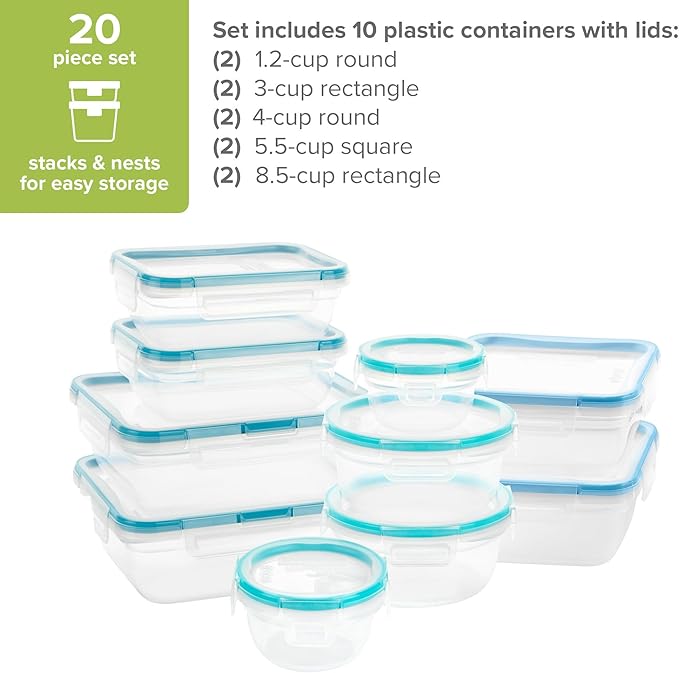 Snapware Plastic Total Solutions (10-Pack, Mixed Sizes) Food Storage Set