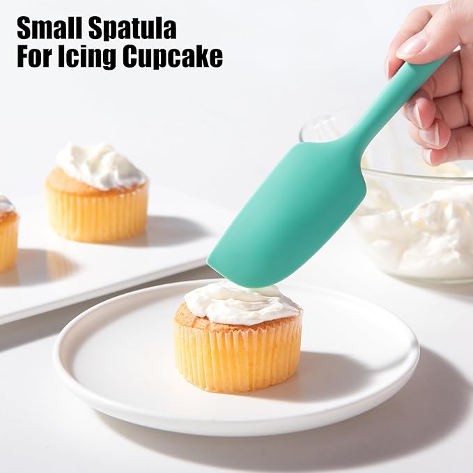 Doosu 600°F Heat Resistant Silicone Spatula Scrapers (Set of 3, Multi-5)