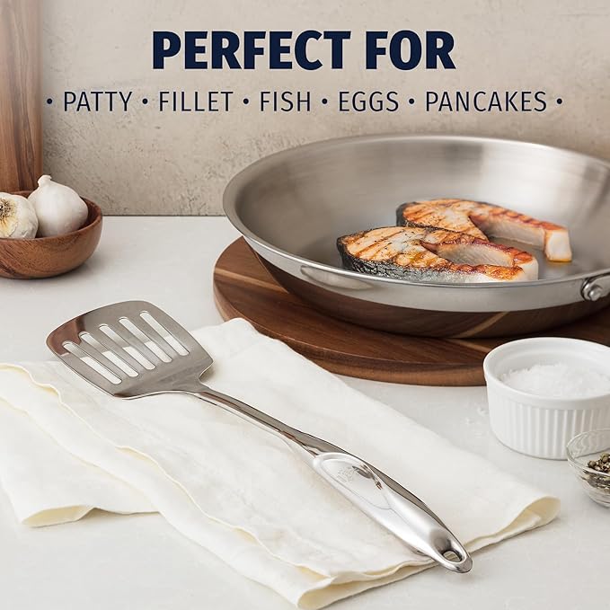 Zulay Kitchen Stainless Steel Slotted Spatula Turner