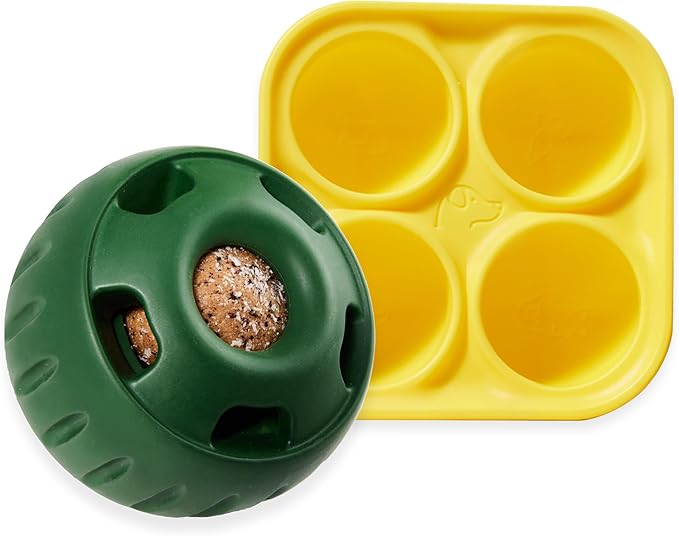 WOOF Pupsicle Dog Treat Toy with Silicone Treat Tray for Dogs 25-75 lbs