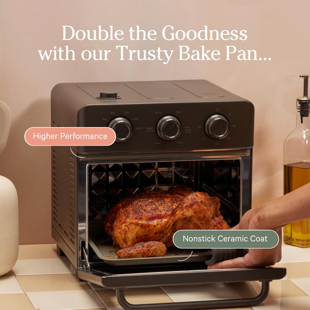Our Place Wonder Oven Essentials Kit | Extra Air Fryer Basket & Nonstick Ceramic-Coated Bake Pan | Oven Safe, Eco-Friendly | Spice