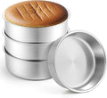 Leonyo Stainless Steel Round 8 Inch Cake Pans For Baking, 4 Pack